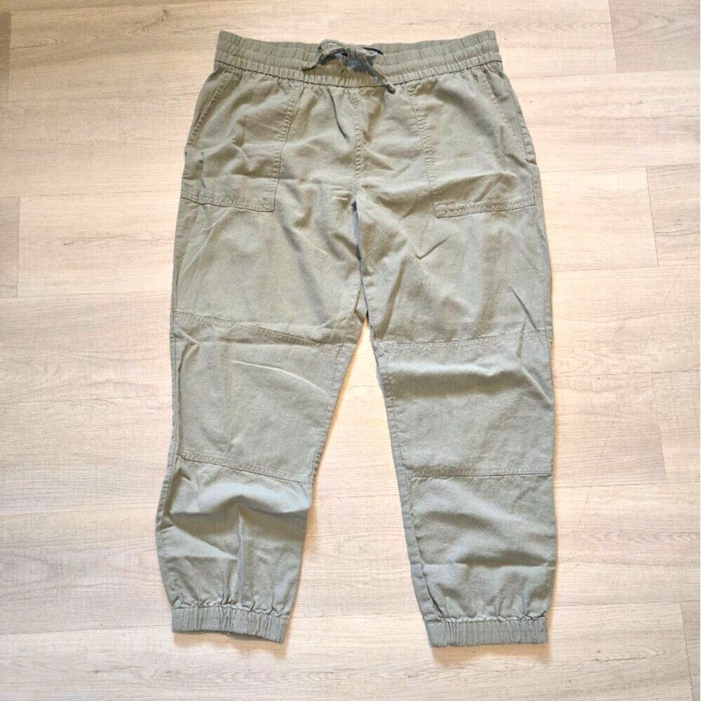 Calvin Klein Linen Sage Green Casual Joggers